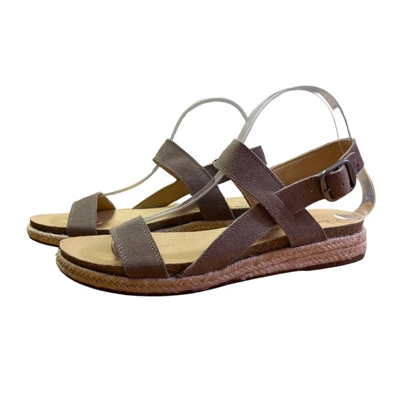 Lucky Brand Shoes - Women’s Taupe Cross-Strap Sandals with Espadrille Sole